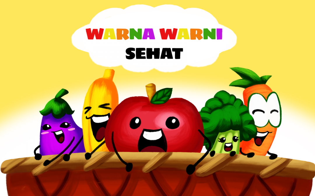 Buku Ilustrasi Manfaat Buah Dan Sayuran Berdasarkan Warna Untuk Anak Usia 6-12 Tahun