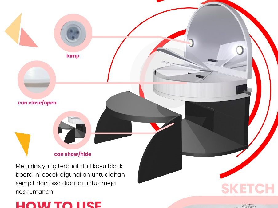 Meja Rias “Tebangbox” Dengan Konsep Space-Saving Furniture Untuk Ruang Tinggal