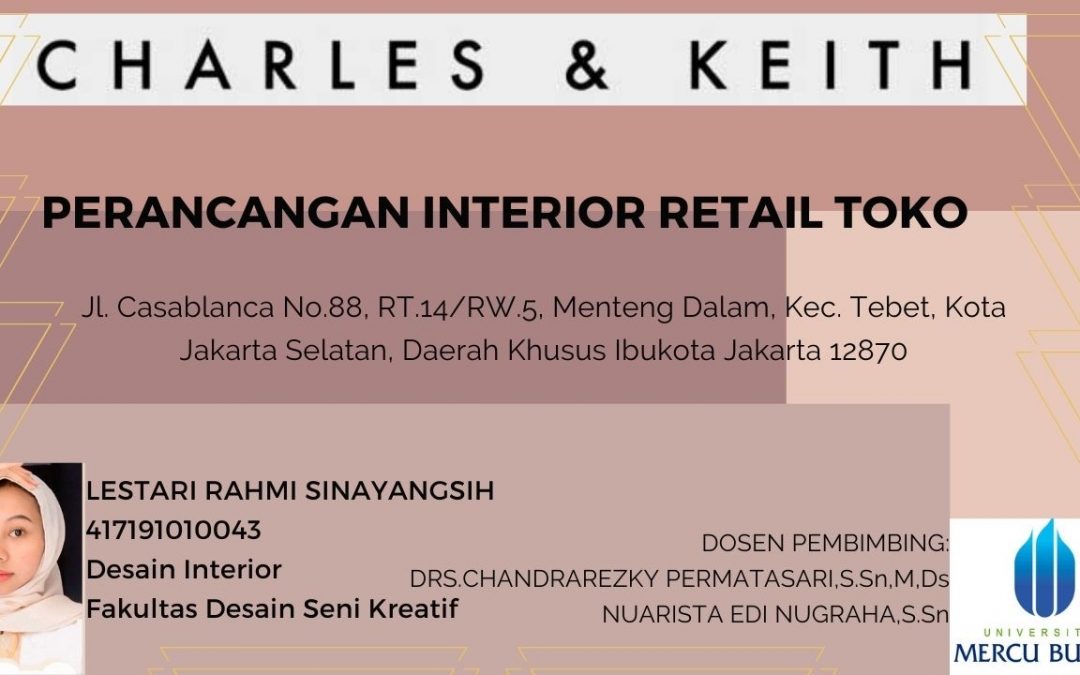 Perancangan Interior Retail Toko Charles & Keith