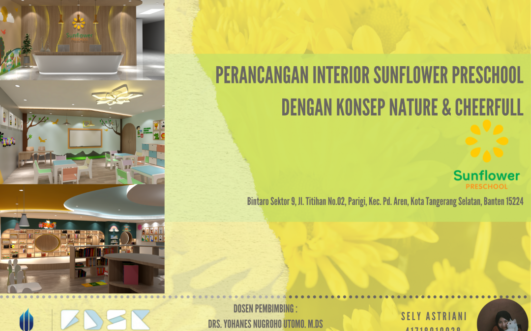 PERANCANGAN INTERIOR SUNFLOWER PRESCHOOL GAYA/TEMA: MODERN KONTEMPORER/NATURE&CHEERFULL