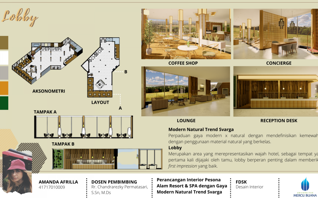 Interior Pesona Alam Resort & Spa dengan Gaya Modern Natural Trend Svarga
