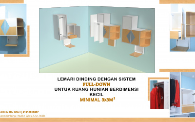 LEMARI DINDING DENGAN SISTEM PULL-DOWN UNTUK RUANG HUNIAN KECIL MINIMAL 3X3 M²